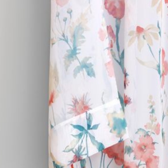 Sheer Floral Voile Curtains - Picture 2 of 4